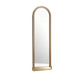 Arched Gold Floor Mirror with Minimalist Design